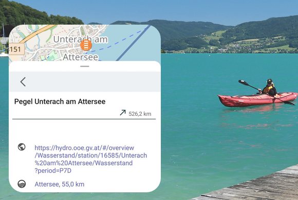 Pegel auf dem Attersee in Österreich