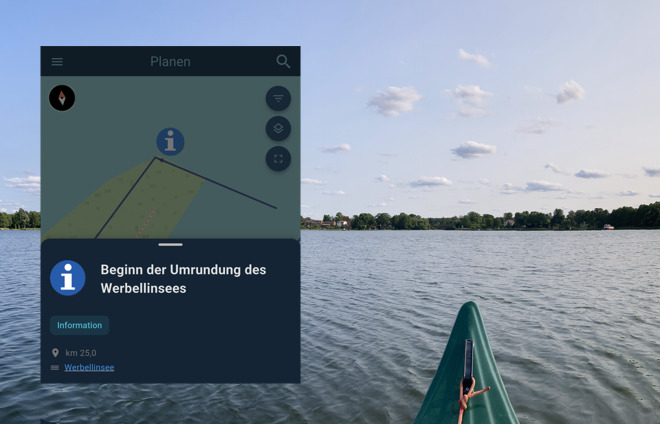 Beginn der Seeumrundung Werbellinsee