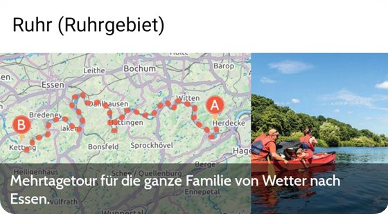 Paddeltour auf der Ruhr, Ruhrgebiet