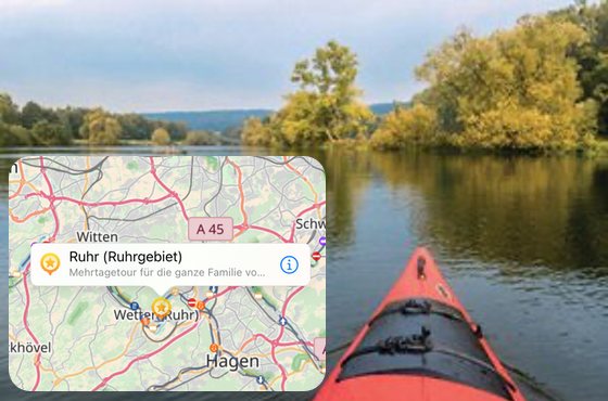 Startpunkte der Tourenvorschläge auf der Karte