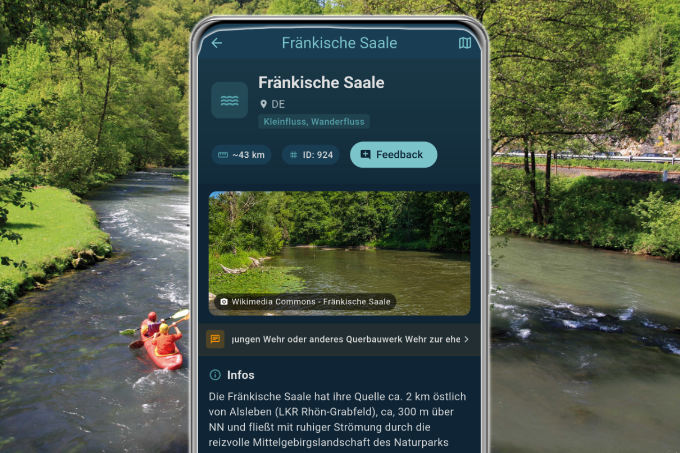 canua Gewässer Fränkische Saale, Update September 2026