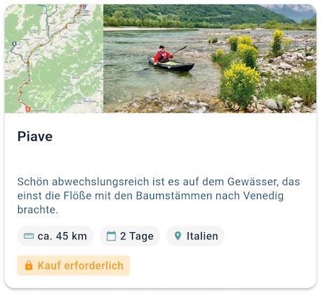 2 Tage auf dem Piave in Norditalien